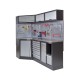 Komplette Werkstatteinrichtung, Werkbank + Eckverbindung und Metalplatte bestückt mit Werkzeug - Werkstatt Set 223 x 200 cm.