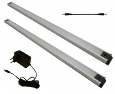 Komplettes LED Beleuchtungsset mit 2 LED Lampen, Anschlusskabel und 12 Volt Adapter