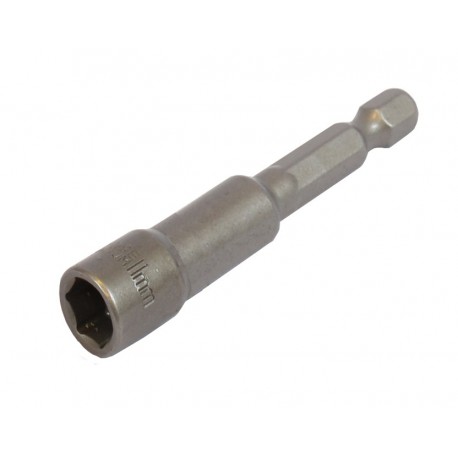 Bit Adapter Stecknuss 1/4" Sechskant - 11 mm Schlüsselweite. Länge 65 mm - Nuss Adapter magnetisch für Akkuschrauber
