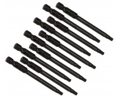 Magnetisches Torx Bit T 20 Set -10 Stk. - aus gehärtetem Werkzeugstahl - 1/4" - Länge 75 mm