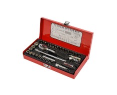 Steckschlüssel Set 1/4 Zoll - 39-teilig, Bits, Ratschen und metrische Steckschlüssel