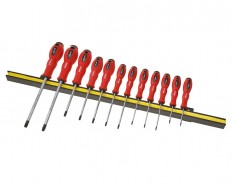 Schraubendreher Torx Set - 12-teilig inkl. Magnetleiste -Schraubenzieher Torx Satz - lebenslange Garantie