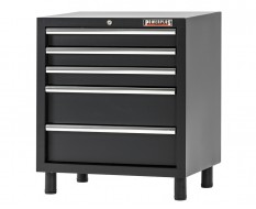 Werkzeugschrank mit 5 Schubladen elegance line Hammerschlag schwarz 68 x 46 x 72 cm
