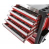 Werkstattwagen bestückt rot 7 Schubladen 72 x 48 x 101 cm - davon 5 Schubladen gefüllt mit Werkzeug