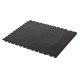 PVC Klick Fliesen schwarz 500 x 500 x 6 mm. Bodenfliesen für den industriellen Einsatz - Hammerschlag mit Anti-Rutsch-Profil