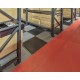PVC Klick Fliesen rot 500 x 500 x 6 mm. Bodenfliesen für den industriellen Einsatz - Hammerschlag mit Anti-Rutsch-Profil