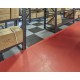 PVC Klick Fliesen rot 500 x 500 x 6 mm. Bodenfliesen für den industriellen Einsatz - Hammerschlag mit Anti-Rutsch-Profil