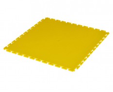 PVC Klick Fliesen gelb 500 x 500 x 6 mm. Bodenfliesen für den industriellen Einsatz - Hammerschlag mit Anti-Rutsch-Profil