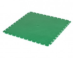 PVC Klick Fliesen grün 500 x 500 x 6 mm. Bodenfliesen für den industriellen Einsatz - Hammerschlag mit Anti-Rutsch-Profil