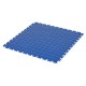 PVC Klick Fliesen blau 500 x 500 x 7 mm. Industrieller Werkstattboden mit runden Noppen