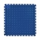 PVC Klick Fliesen blau 500 x 500 x 7 mm. Industrieller Werkstattboden mit runden Noppen