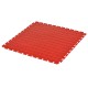 PVC Klick Fliesen rot 500 x 500 x 7 mm. Industrieller Werkstattboden mit runden Noppen