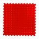 PVC Klick Fliesen rot 500 x 500 x 7 mm. Industrieller Werkstattboden mit runden Noppen