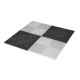 Klickfliesen offen schwarz 395 x 395 x 18 mm - Kunststoff Bodenfliese mit offener Struktur