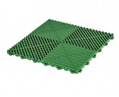 Klickfliesen offen grün 395 x 395 x 18 mm - Kunststoff Bodenfliese mit offener Struktur
