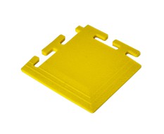 PVC Eckstück gelb 100 x 100 x 6 mm. für industrielle PVC Klickfliesen