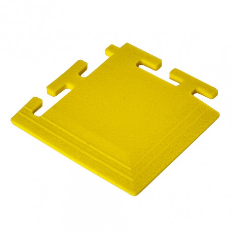 PVC Eckstück gelb 100 x 100 x 6 mm. für industrielle PVC Klickfliesen