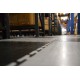 PVC Klick Fliesen grau 500 x 500 x 6 mm. Bodenfliesen für den industriellen Einsatz - Hammerschlag mit Anti-Rutsch-Profil