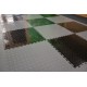 PVC Klick Fliesen schwarz 500 x 500 x 7 mm. Industrieller Werkstattboden mit runden Noppen