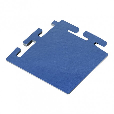 PVC Eckstück blau 100 x 100 x 6 mm. für industrielle PVC Klickfliesen