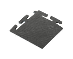 PVC Eckstück schwarz 100 x 100 x 6 mm. für industrielle PVC Klickfliesen