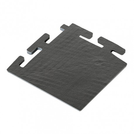 PVC Eckstück schwarz 100 x 100 x 6 mm. für industrielle PVC Klickfliesen