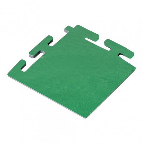PVC Eckstück grün 100 x 100 x 6 mm. für industrielle PVC Klickfliesen