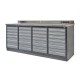 Profi Werkbank Heavy duty - Montagetisch 215 x 70 x 95 cm. mit 24 Schubladen