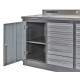 Profi Werkbank Heavy duty - Montagetisch 215 x 70 x 95 cm. mit 12 Schubladen und 2 Werkzeugschränken