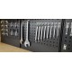 Komplette Werkstatteinrichtung Heavy duty mattschwarz, Werkbank mit Multiplexplatte, 12 Schubladen, 379,5 x 200 cm