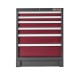 Werkzeugschrank mit 6 Schubladen Rot 72 x 57 x 90 cm