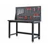Werkbank für Elektronik mit Lochwand 152 x 65 x 88,5 cm - Montagetisch für Elektronik