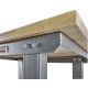 Profi Werkbank 100 cm grau mit Hartholzarbeitsplatte und Werkzeugkiste