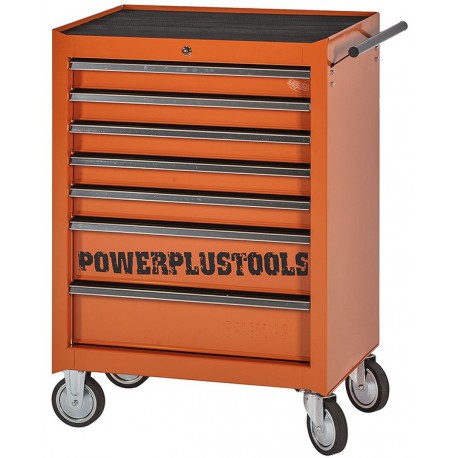 Werkstattwagen Orange 7 Schubladen mit einzelarretierung - Werkzeugwagen leer