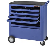 Werkstattwagen blau Jalousien mit 4 Schubladen beidseitig ausziehbar - Rollwagen Jalousinen