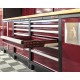 Komplette Werkstatteinrichtung Heavy duty rot, Werkbank mit Hartholzplatte, 12 Schubladen, 379,5 x 200 cm