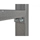 Profi Werkbank 150 cm grau mit Hartholzplatte inkl. Lochwand und Werkzeugkiste 3 Schubladen in schwarz