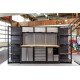 Komplette Werkstatteinrichtung mit Hartholzplatte und Lagerregalen, Werkstatt Set 342 x 46 x 200 cm - 5 Schubladen