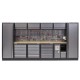 Komplette Werkstatteinrichtung mit Hartholzplatte, Werkstatt Set 392 x 46 x 200 cm - 21 Schubladen