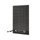 Werkzeuglochwand Schwarz 61,4 x 105,2 x 2,4 cm mit 3 Steckdosen und 2 USB Ladeanschlüssen für Heavy duty Werkstatteinrichtung