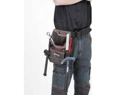 Werkzeugtasche für Gürtel - Leder mit 2 Hammerhalter