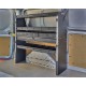 Fahrzeugeinrichtung Transporter - Einbauschrank für Lieferwagen - Kastenwagen 113 x 33 x 117 cm.
