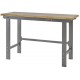 Werkbank 150 cm in grau mit Werkzeuglochwand in Grau