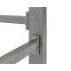 Werkbank 150 cm in grau mit Werkzeuglochwand in Grau