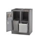 Werkstatteinrichtung mit Hartholzplatte, Lochwand Mattschwarz, Werkzeugschrank aus Metall - 332 x 46 x 200 cm