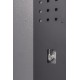 Werkstatteinrichtung mit Hartholzplatte, Lochwand Mattschwarz, Werkzeugschrank aus Metall - 332 x 46 x 200 cm