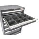 Schubladentrenner für 100 mm. Schublade des Werkzeugschrankes PP-T 1785