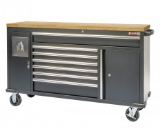 Mobile Werkbank & Werkzeugwagen 168 x 46 x 103 cm – mit 220V & USB-Anschlüssen