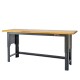 Höhenverstellbare Werkbank 200 cm schwarz mit Lackschaden