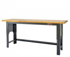 Höhenverstellbare Werkbank 200 cm schwarz mit Lackschaden